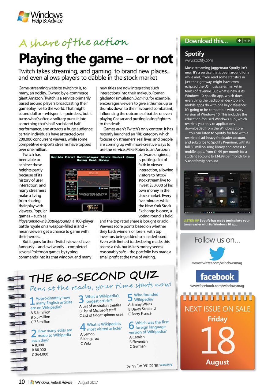 Windows Help & Advice Preview Pages