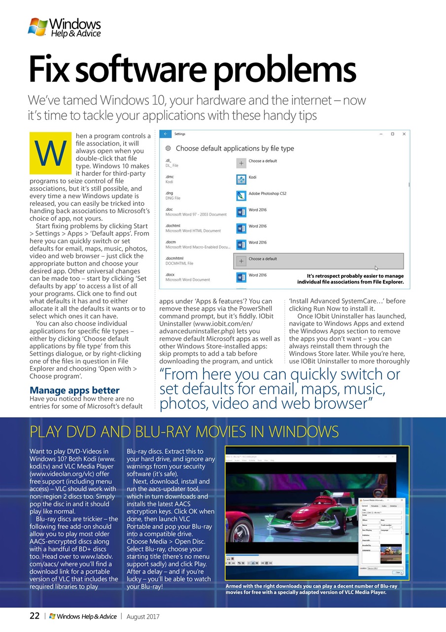 Windows Help & Advice Preview Pages
