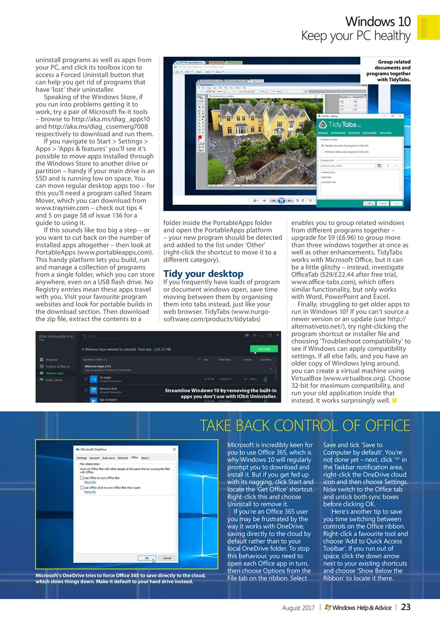 Windows Help & Advice Preview Pages