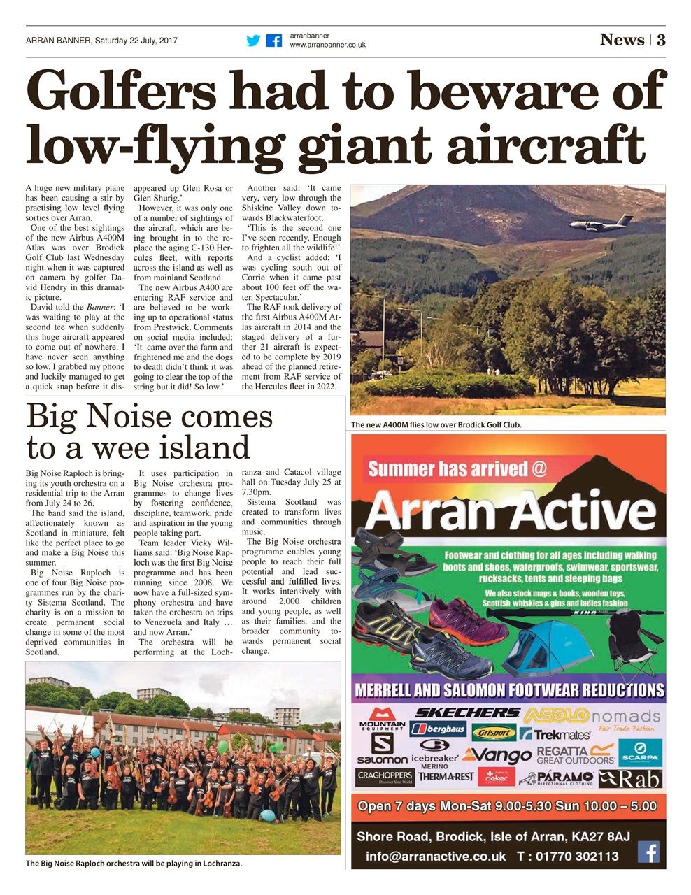 Arran Banner Preview Pages