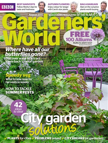 BBC Gardeners’ World Magazine issue August 2017