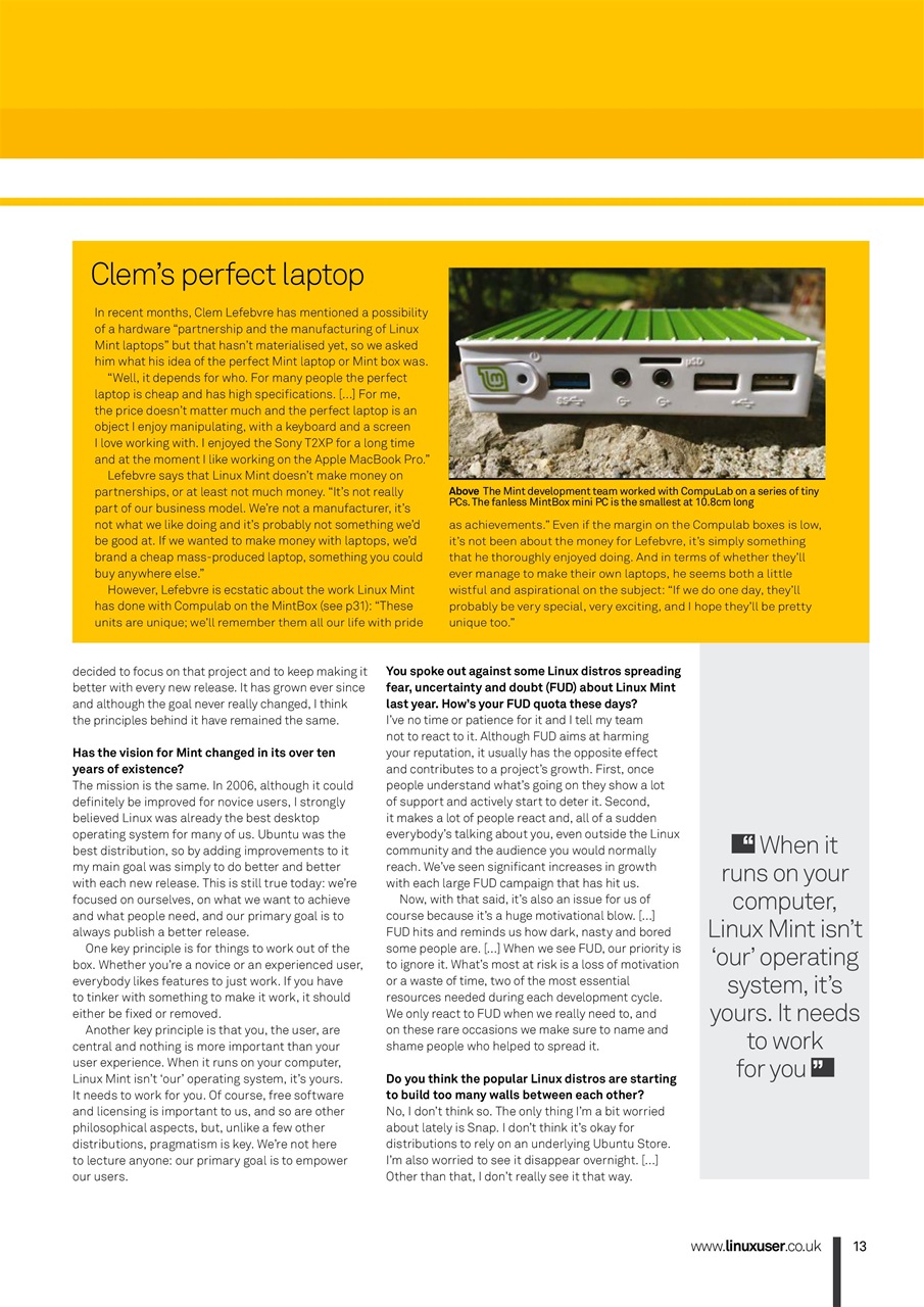 Linux User and Developer Preview Pages