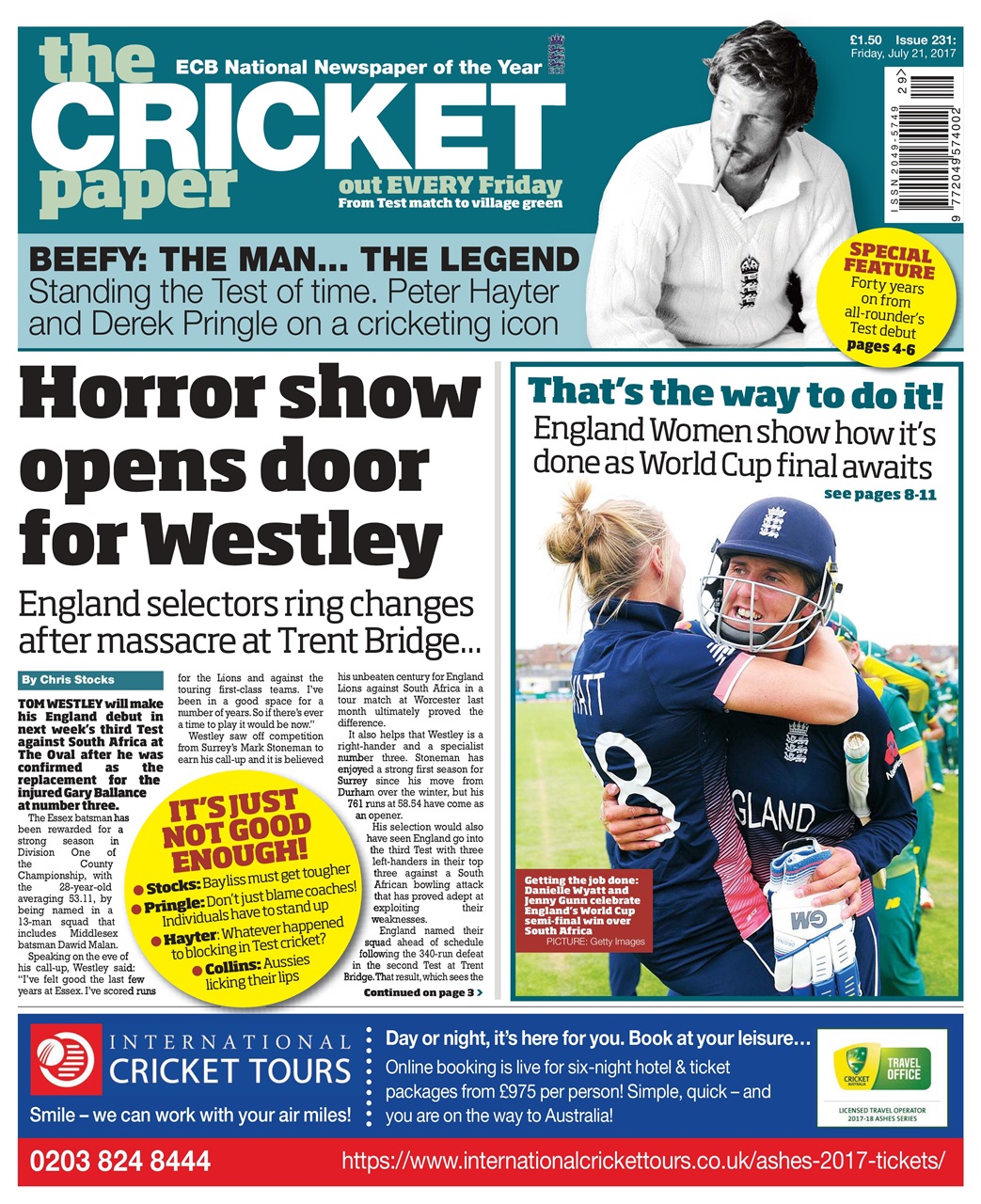 The Cricket Paper Preview Pages