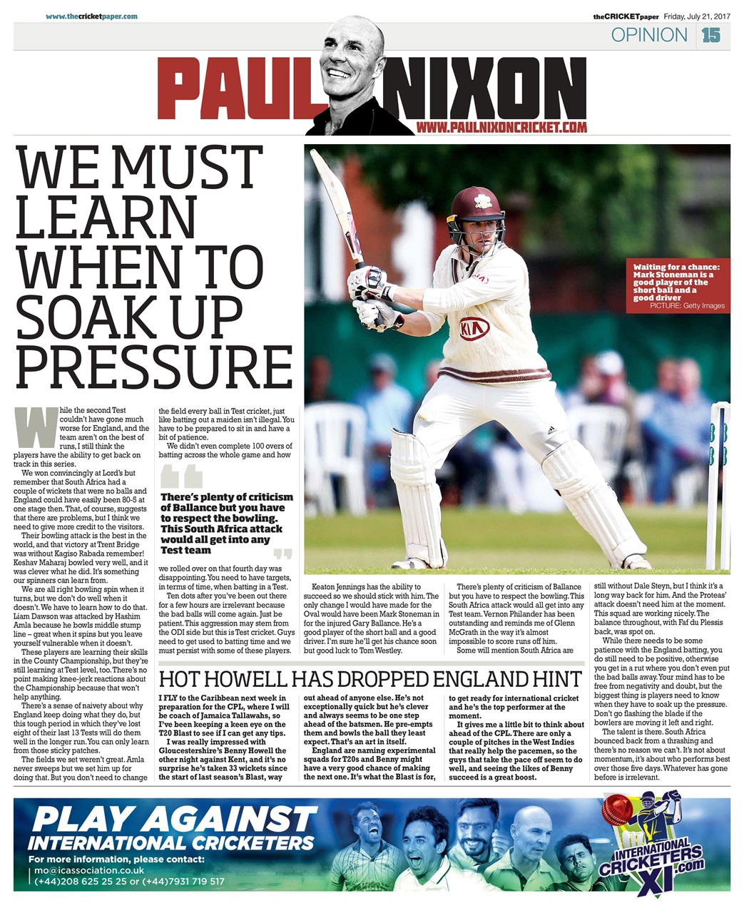 The Cricket Paper Preview Pages