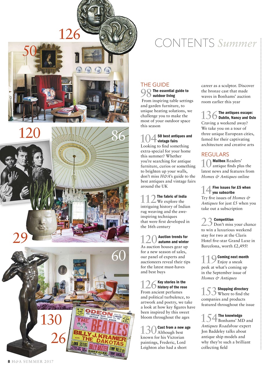 Homes & Antiques Magazine Preview Pages
