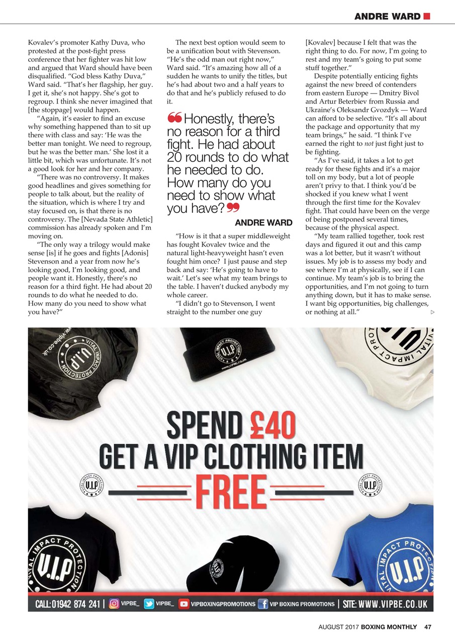 Boxing Monthly Preview Pages