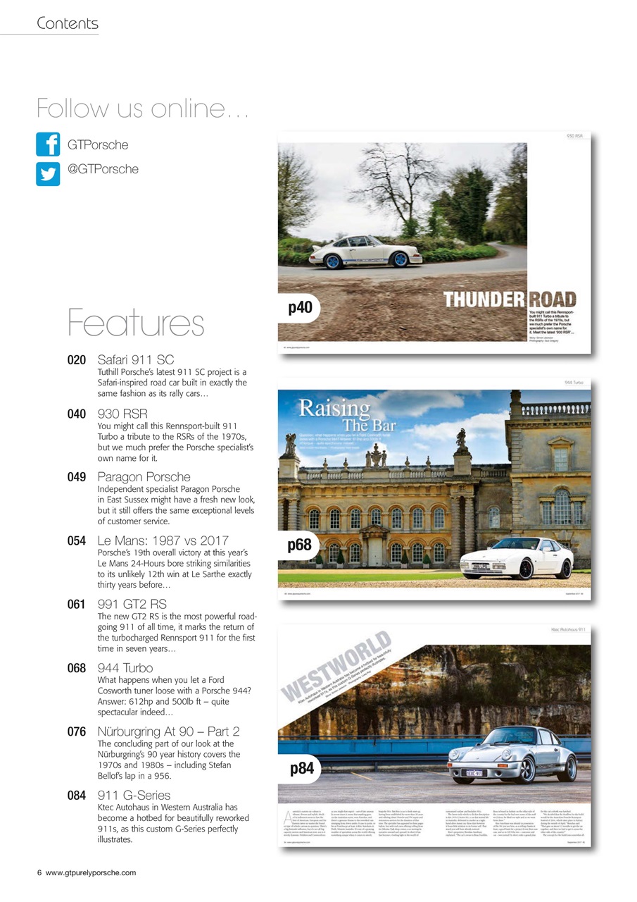 GT Porsche Preview Pages
