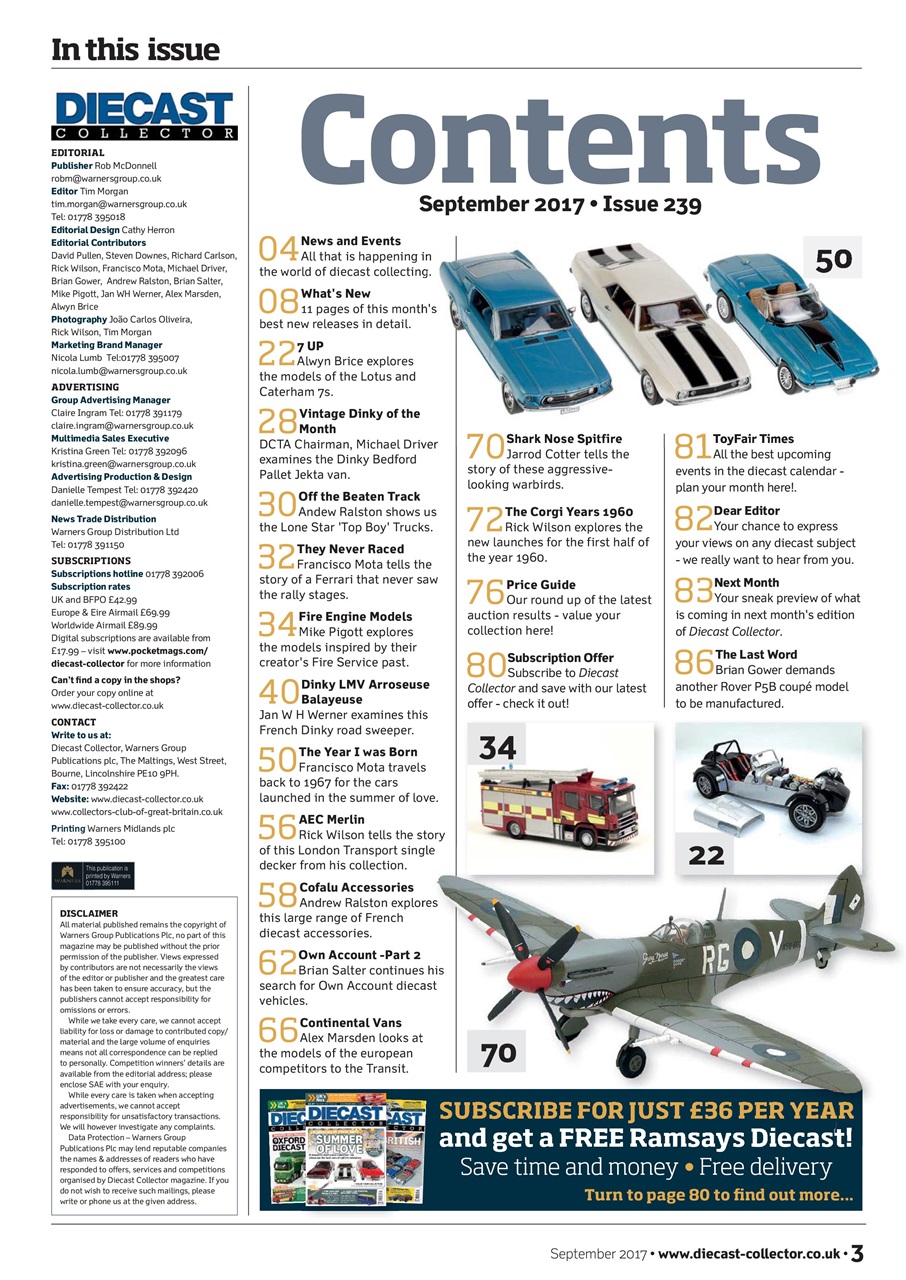 Diecast Collector Preview Pages