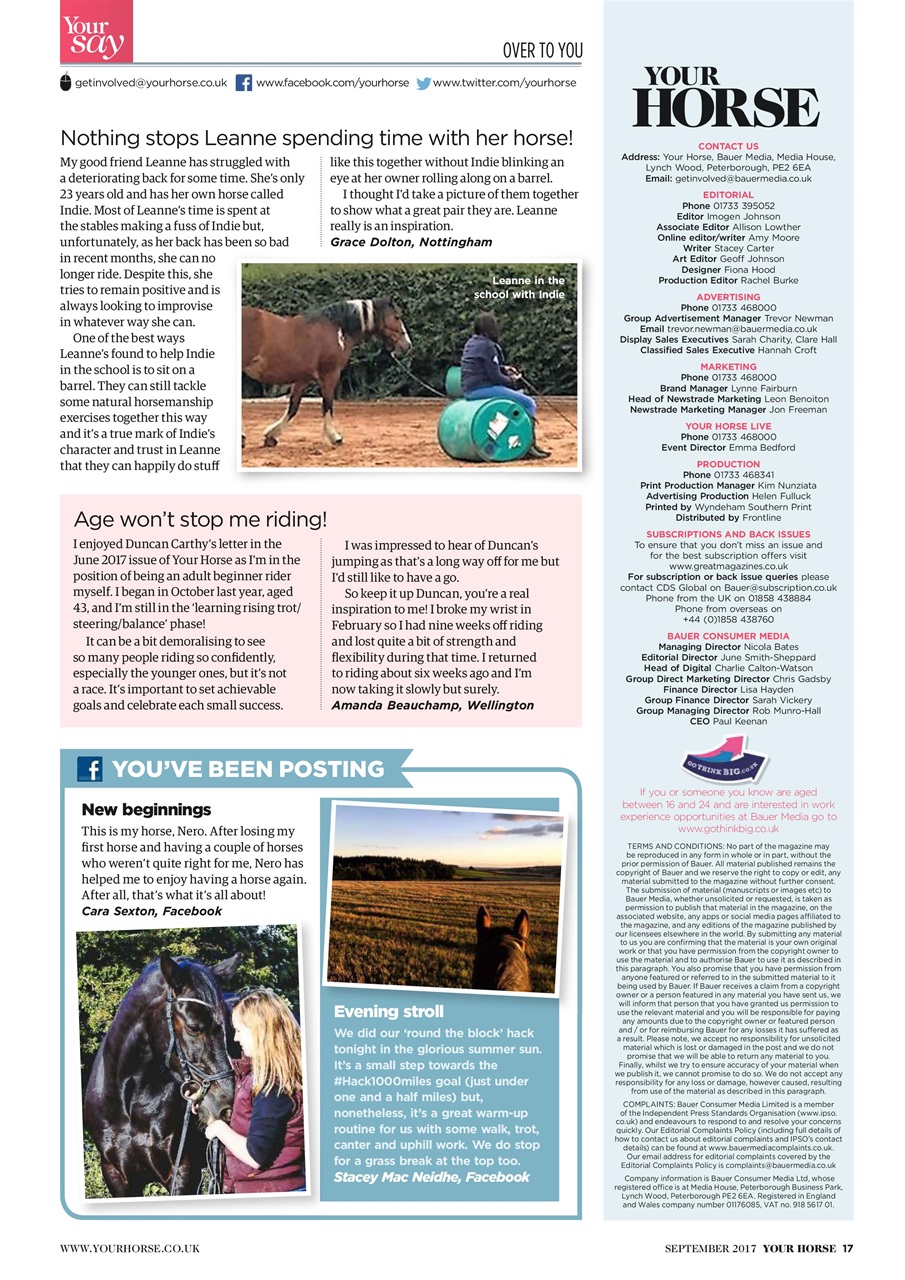 Your Horse Preview Pages