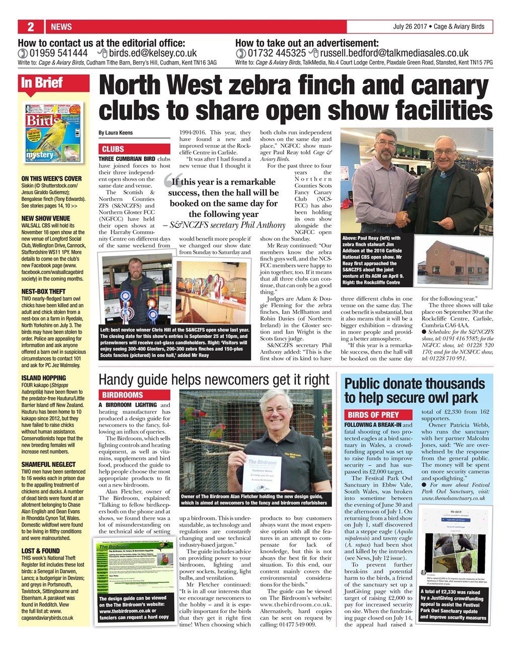 Cage & Aviary Birds Preview Pages