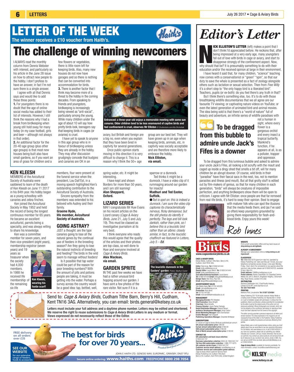 Cage & Aviary Birds Preview Pages