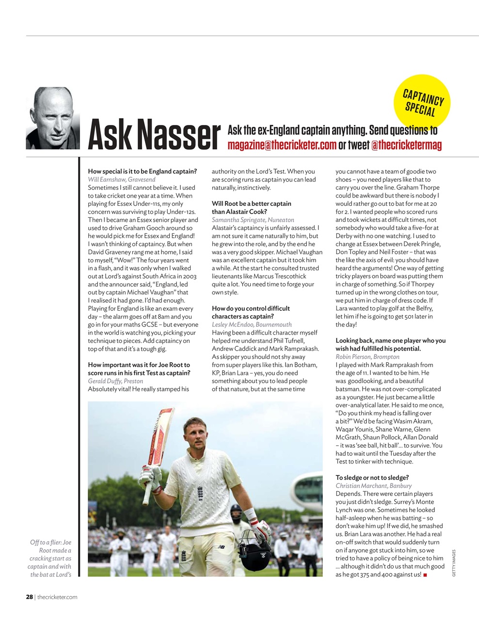 The Cricketer Magazine Preview Pages