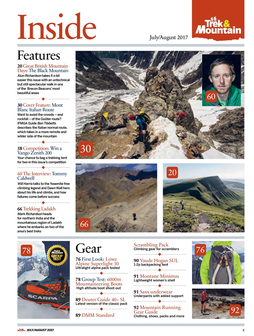 Trek & Mountain Magazine Preview Pages
