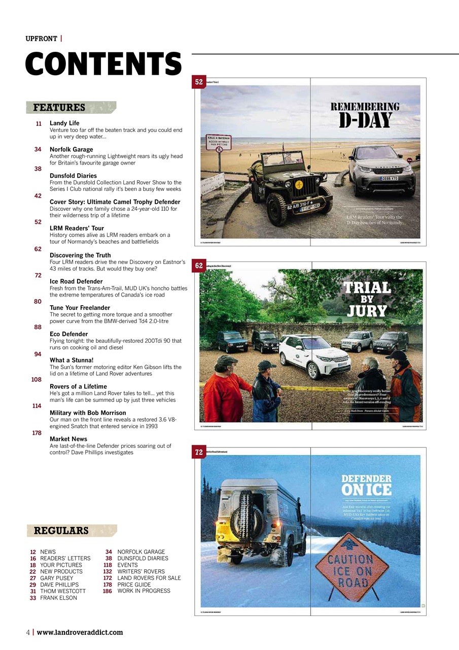 Land Rover Monthly Preview Pages