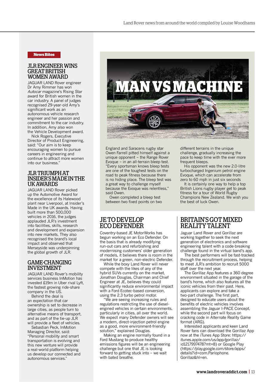 Land Rover Monthly Preview Pages
