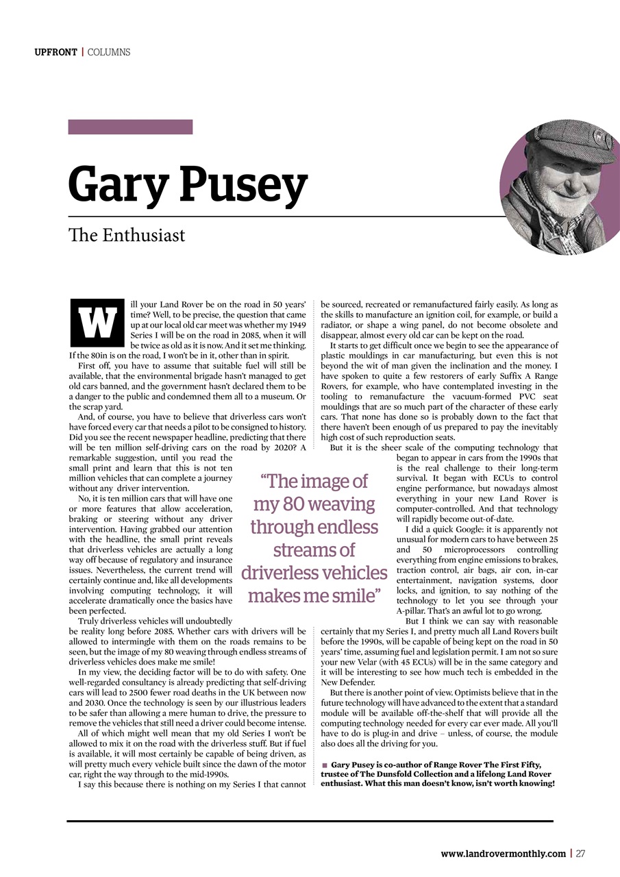 Land Rover Monthly Preview Pages