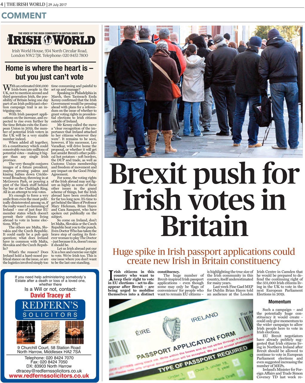 Irish World Preview Pages