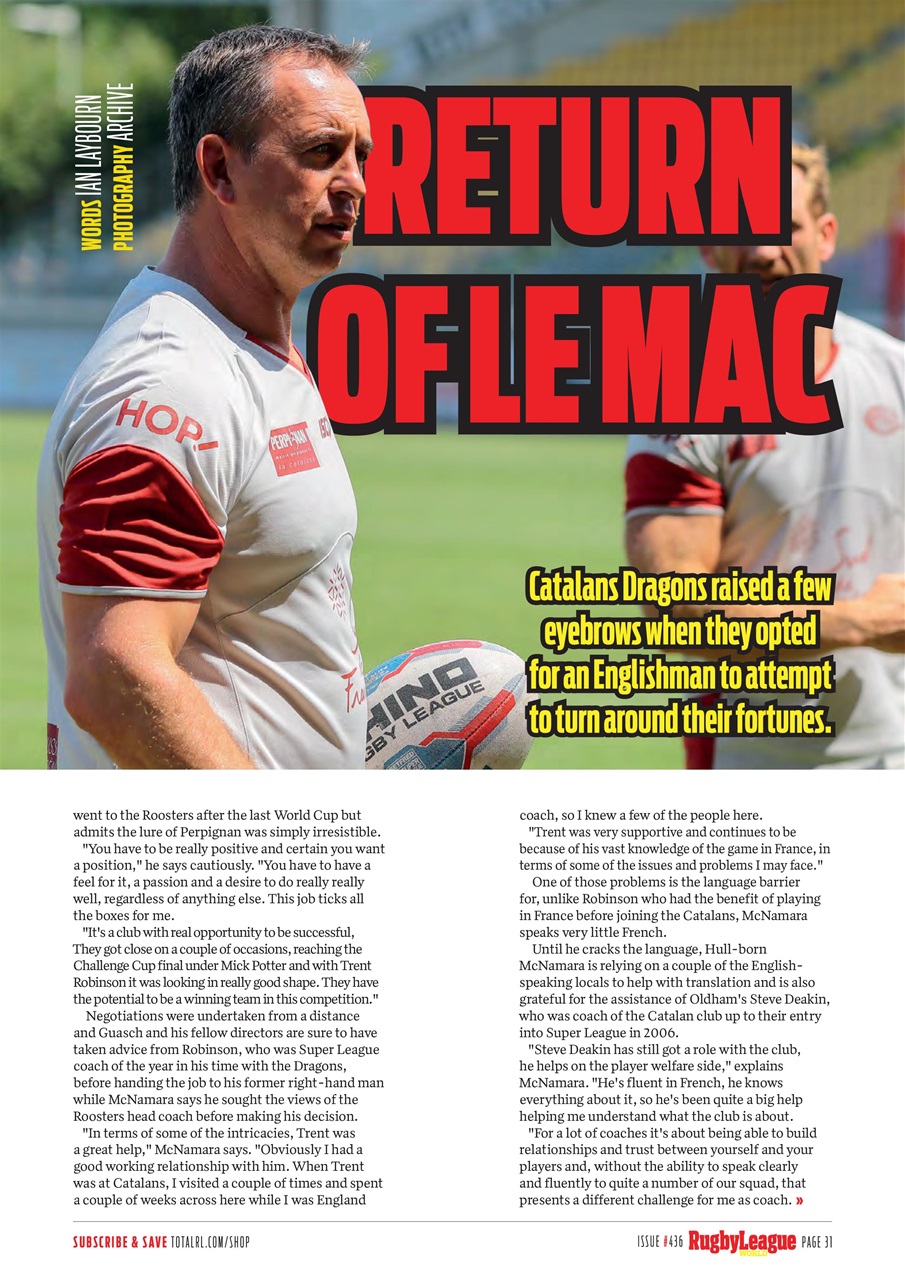 Rugby League World Preview Pages