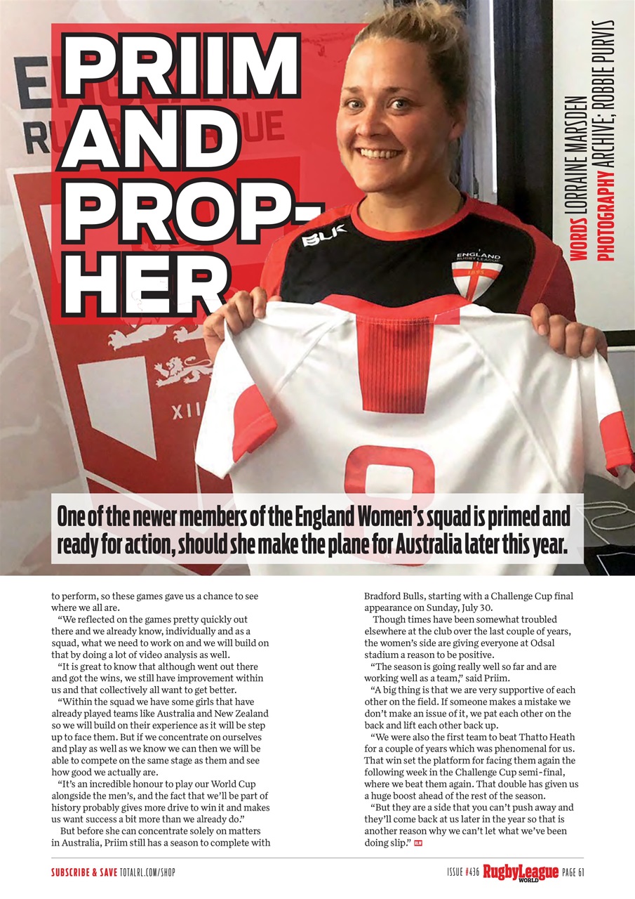 Rugby League World Preview Pages
