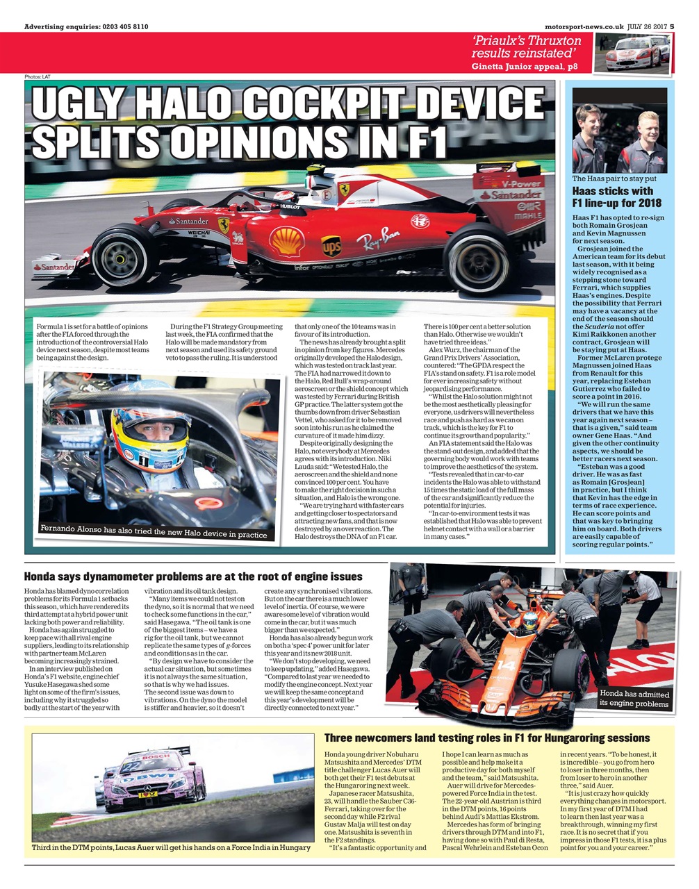 Motorsport News Preview Pages