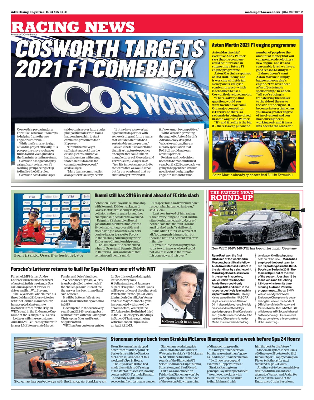 Motorsport News Preview Pages