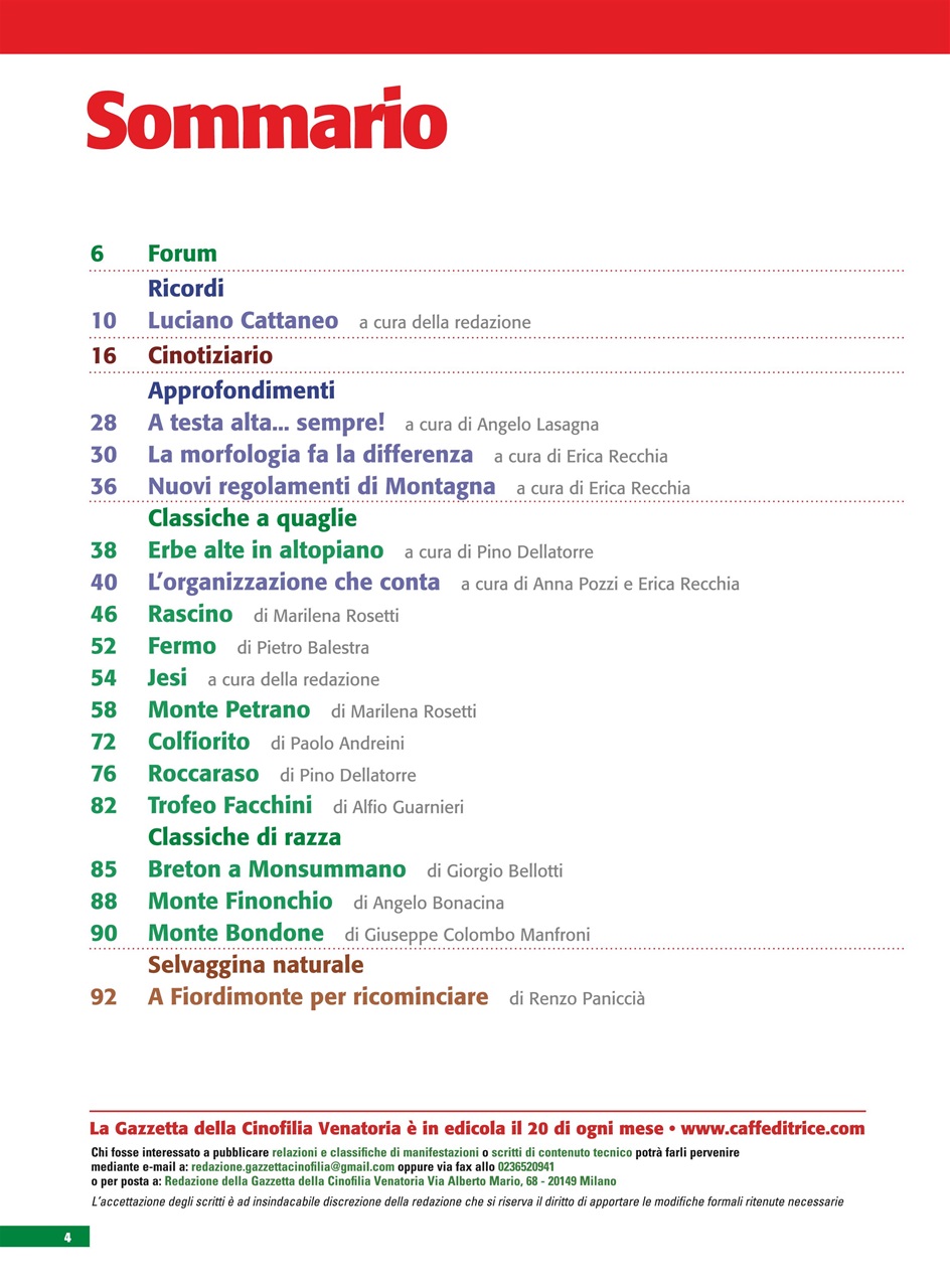 La Gazzetta Della Cinofilia Venatoria Preview Pages