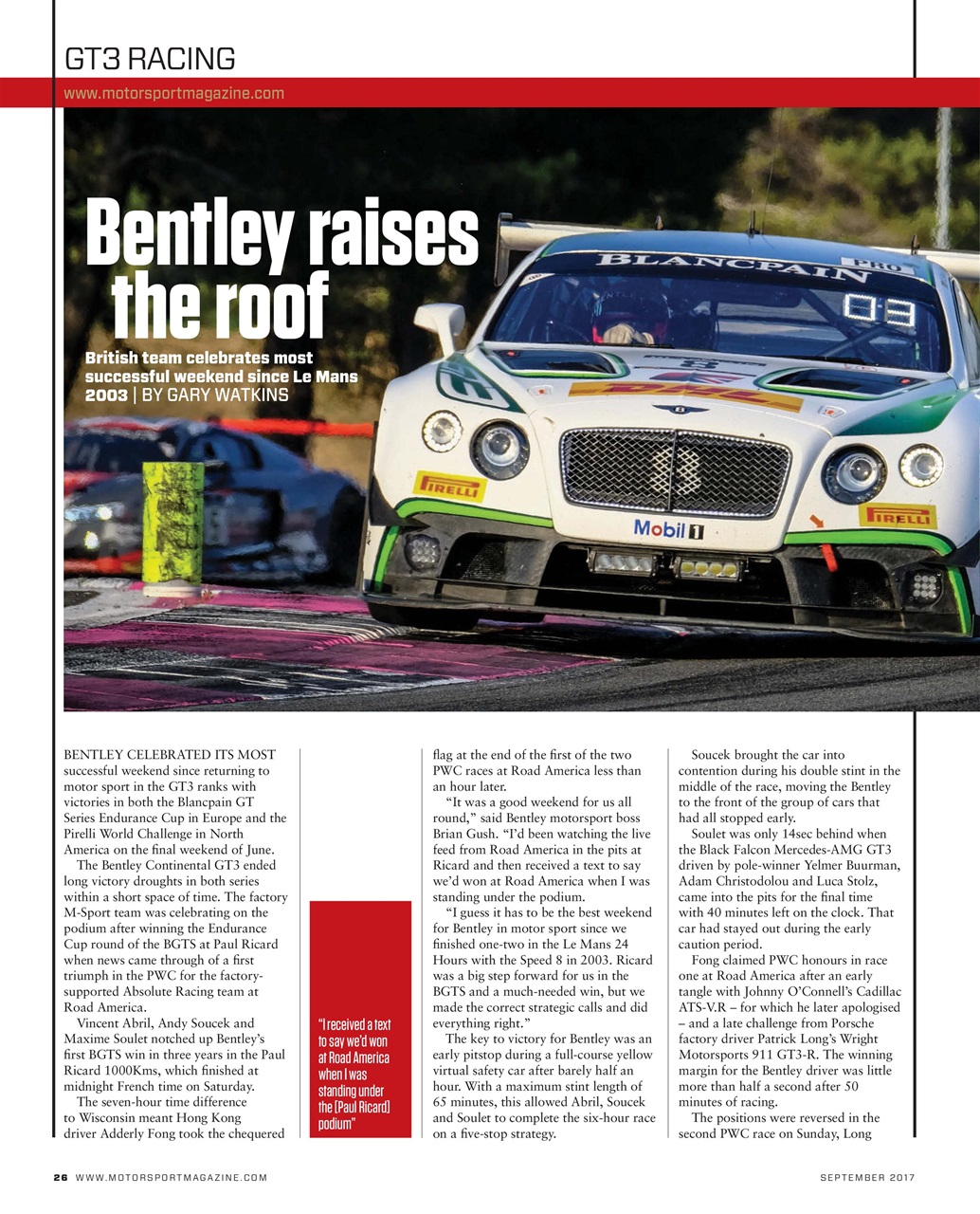 Motor Sport Magazine Preview Pages