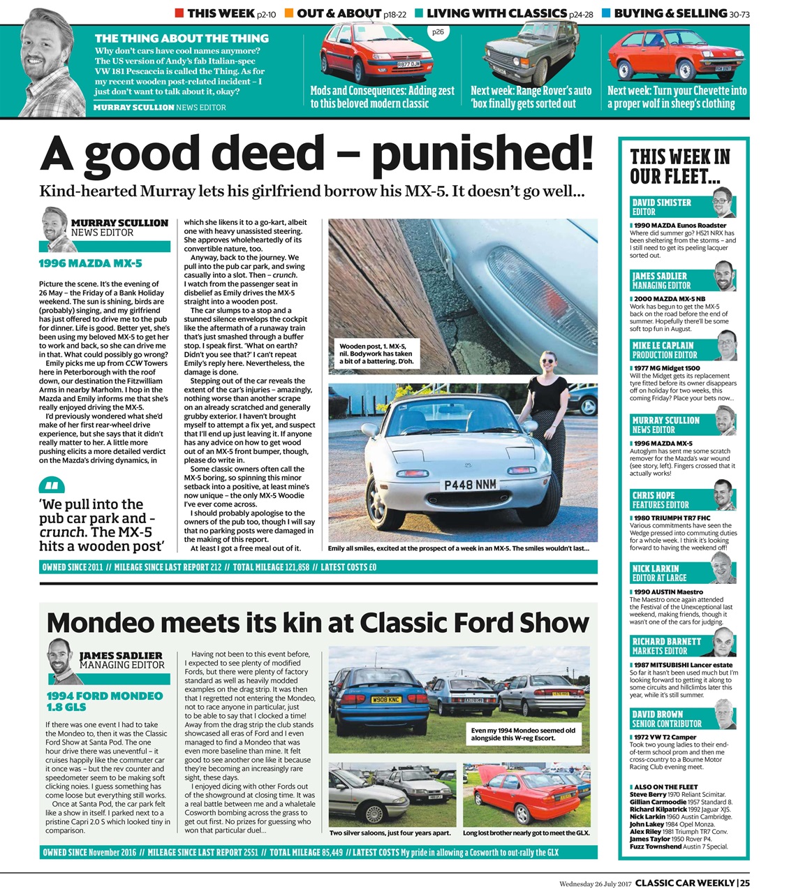Classic Car Weekly Preview Pages
