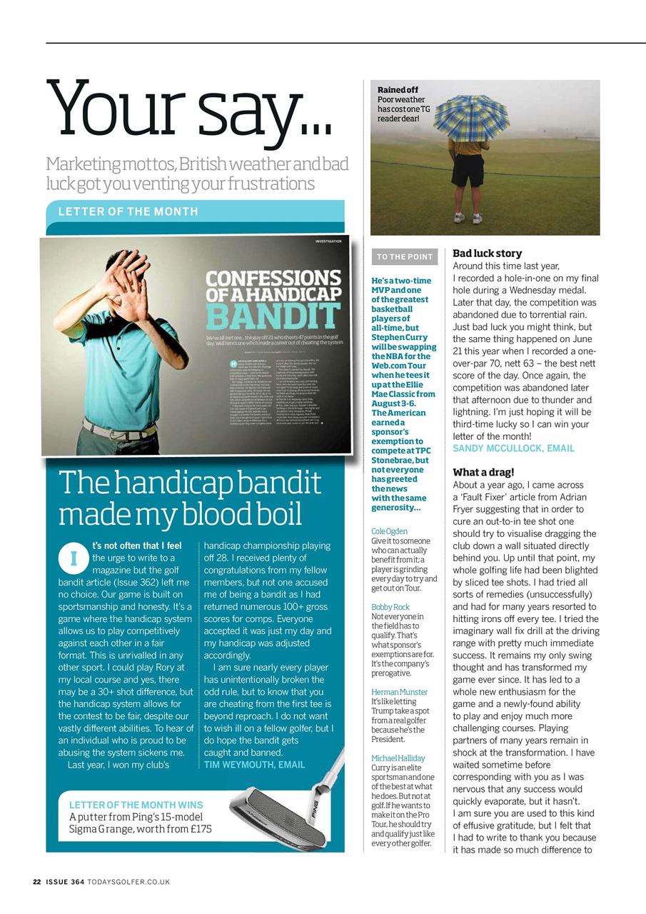 Today's Golfer Preview Pages
