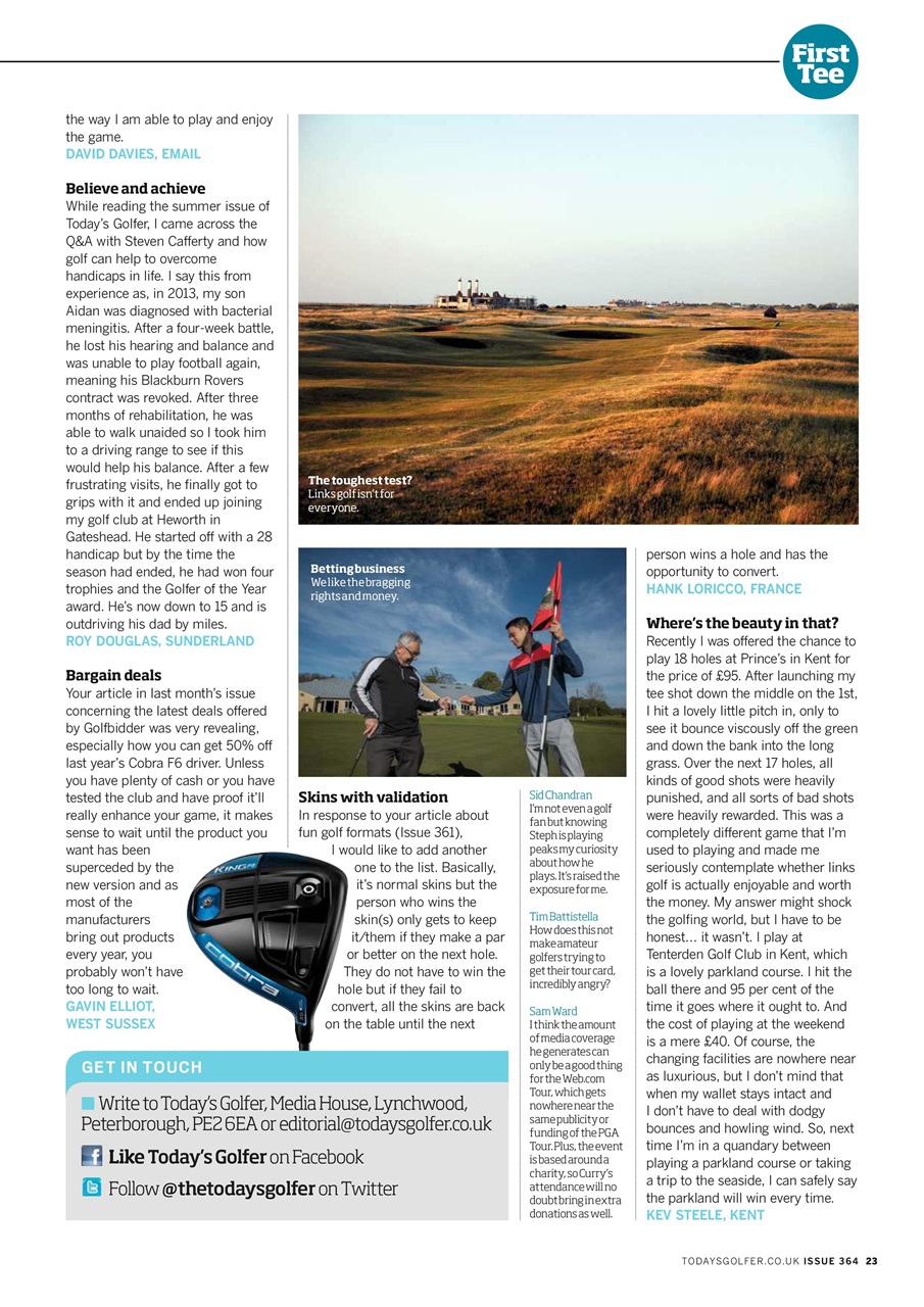 Today's Golfer Preview Pages