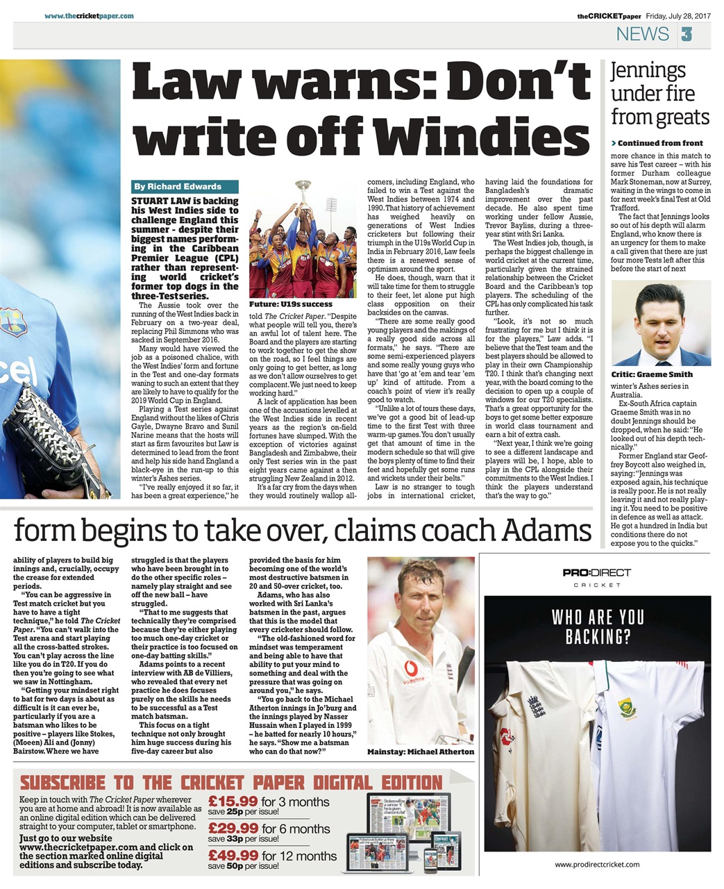The Cricket Paper Preview Pages