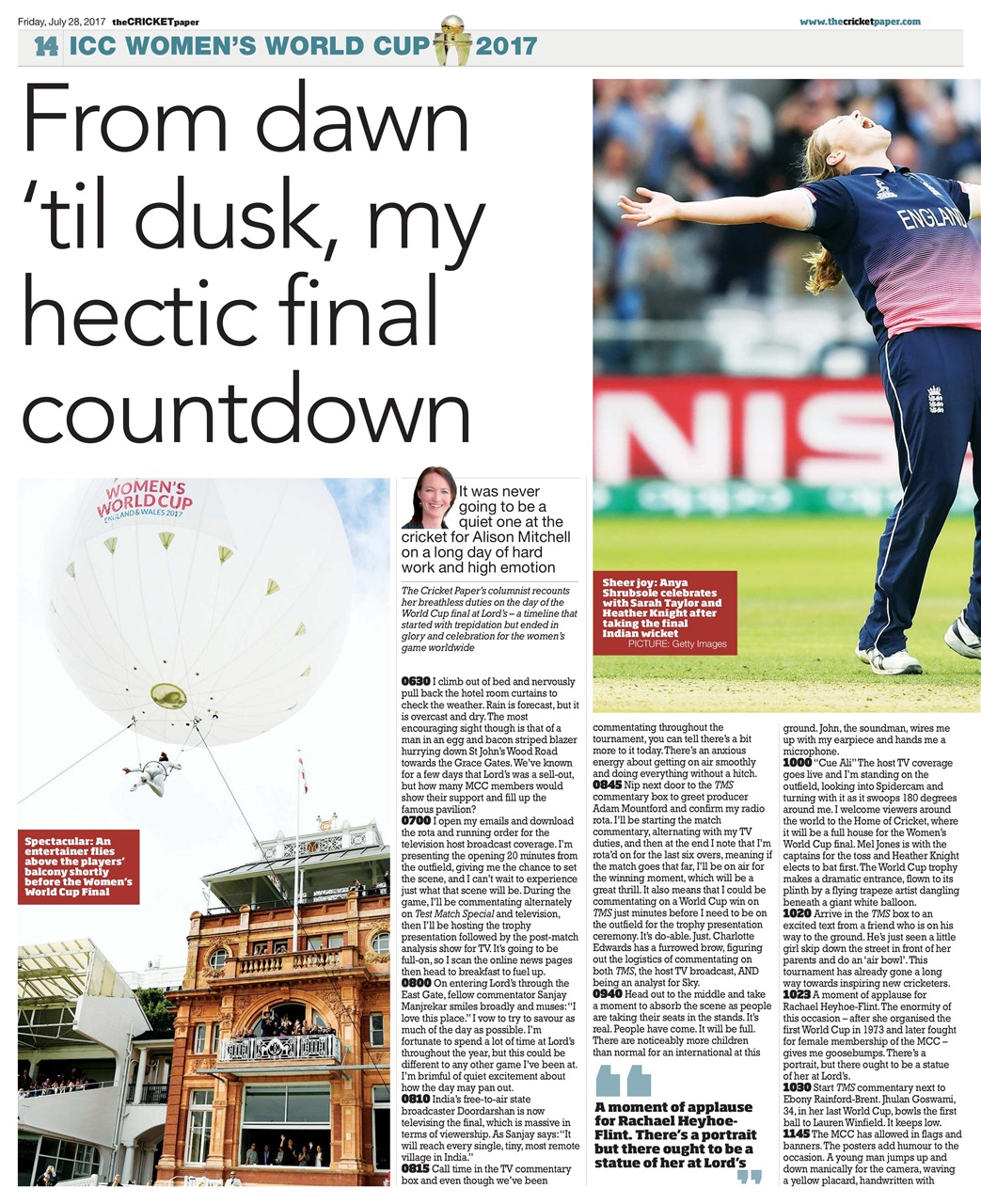 The Cricket Paper Preview Pages