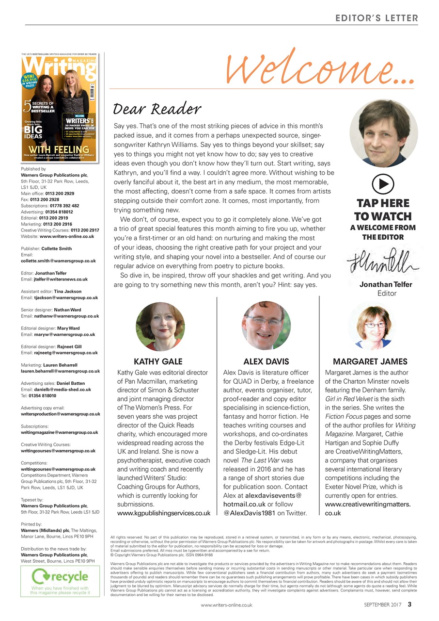 Writing Magazine Preview Pages