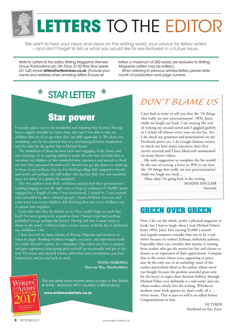 Writing Magazine Preview Pages