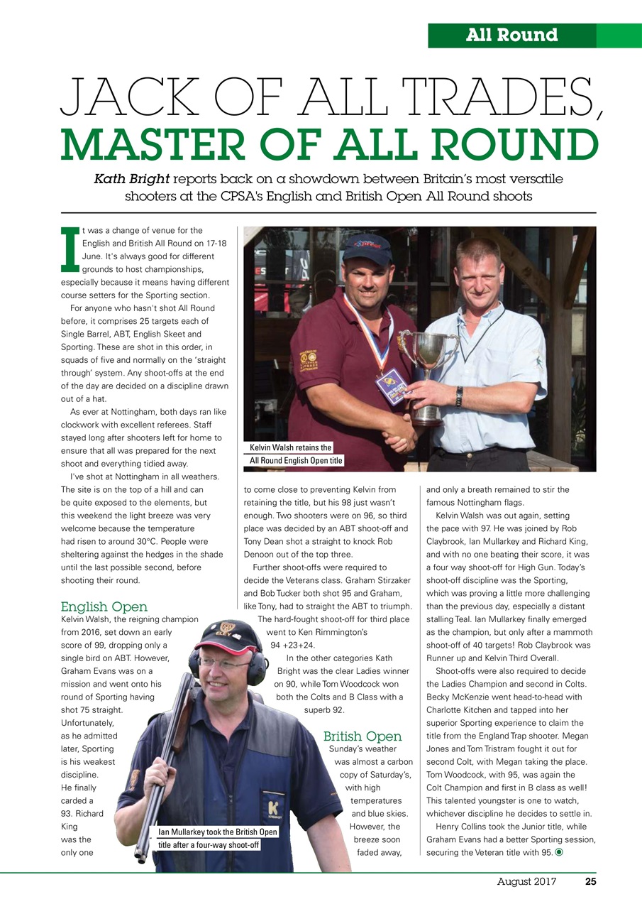 Clay Shooting Preview Pages