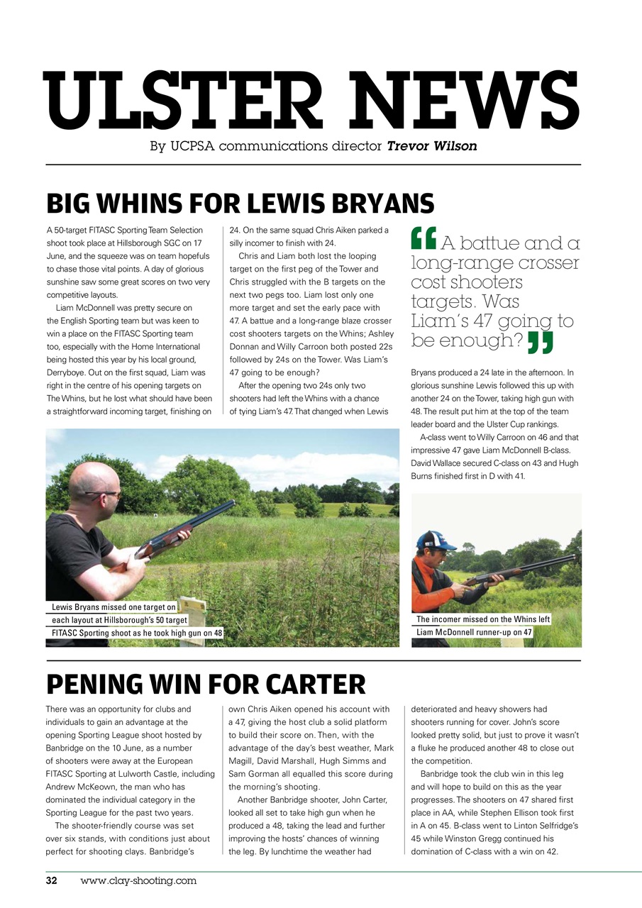 Clay Shooting Preview Pages