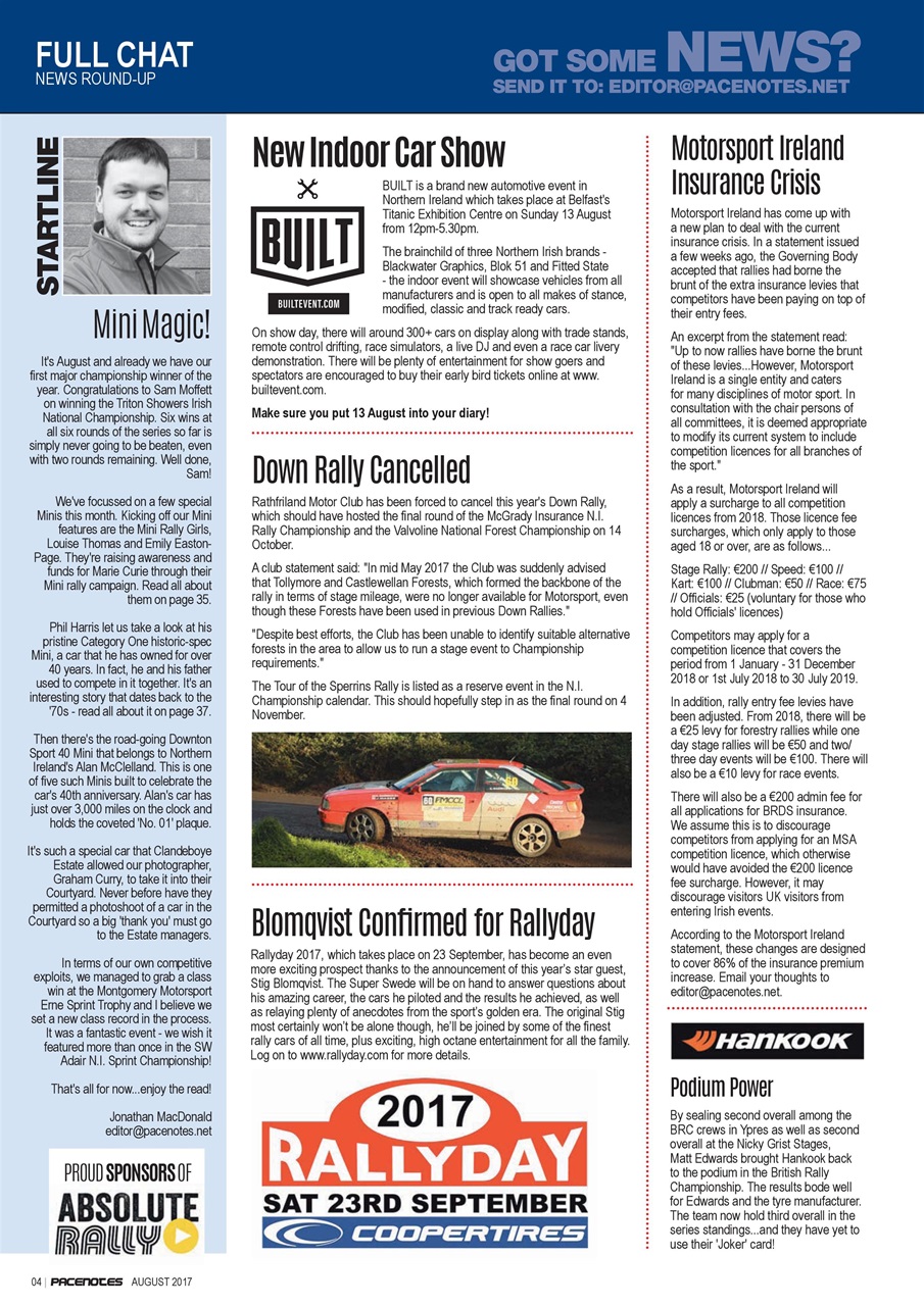 Pacenotes Rally magazine Preview Pages