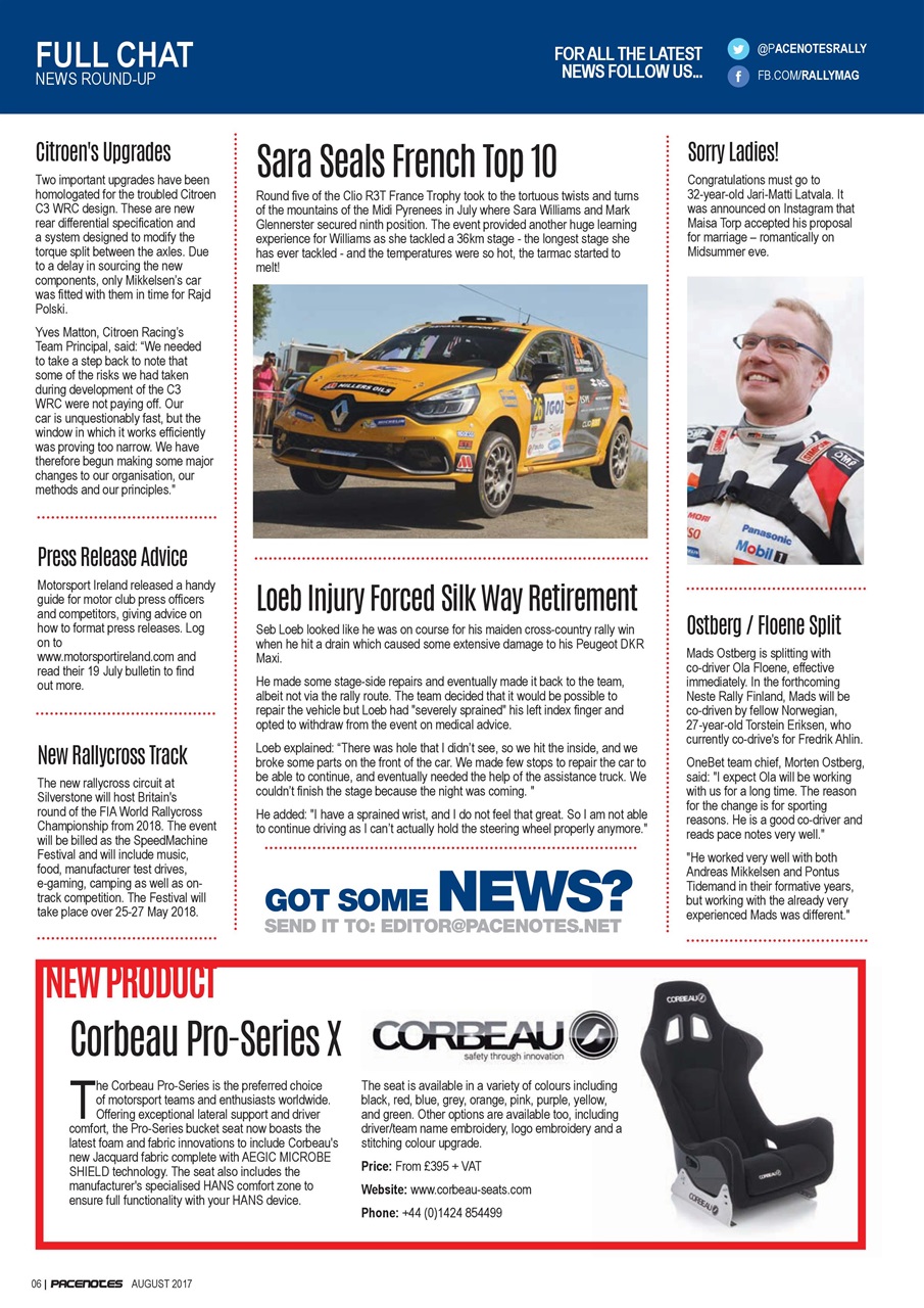 Pacenotes Rally magazine Preview Pages
