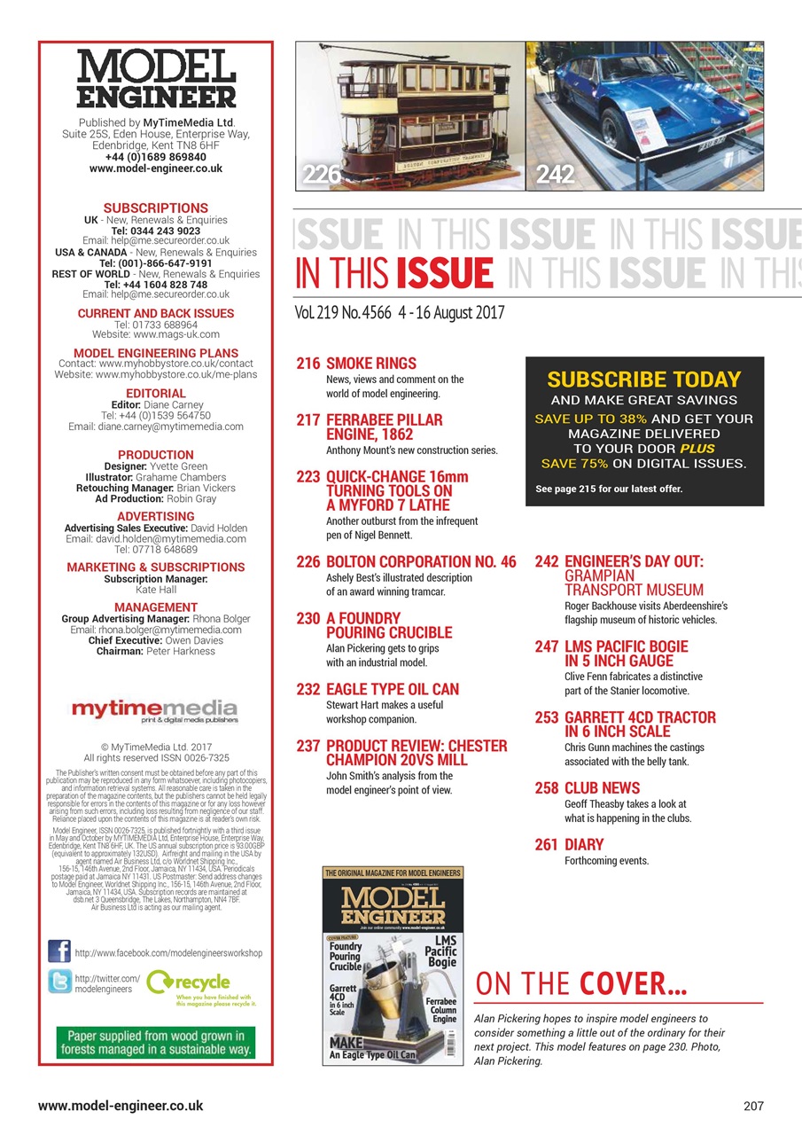 Model Engineer Preview Pages