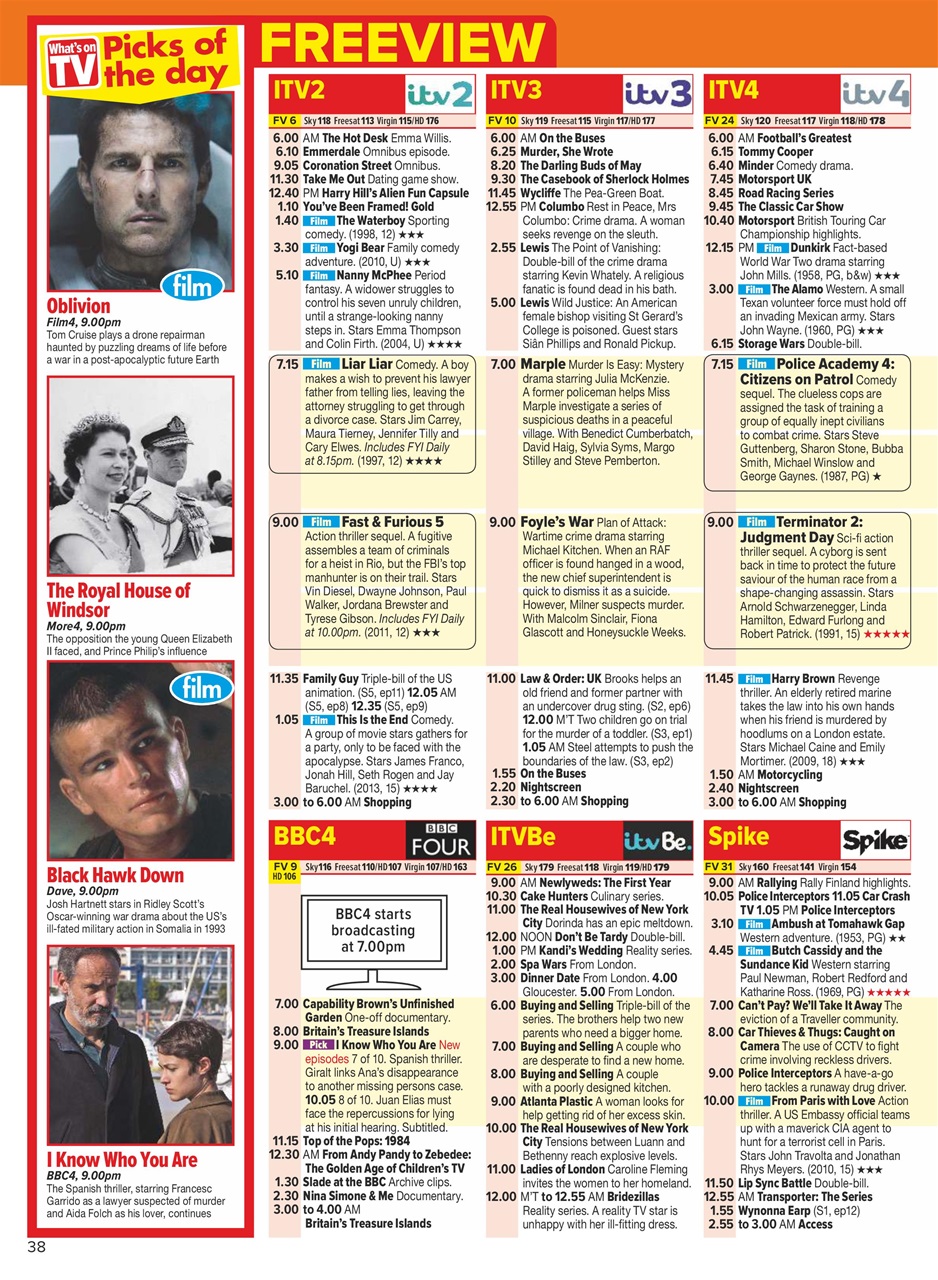 What's on TV Preview Pages