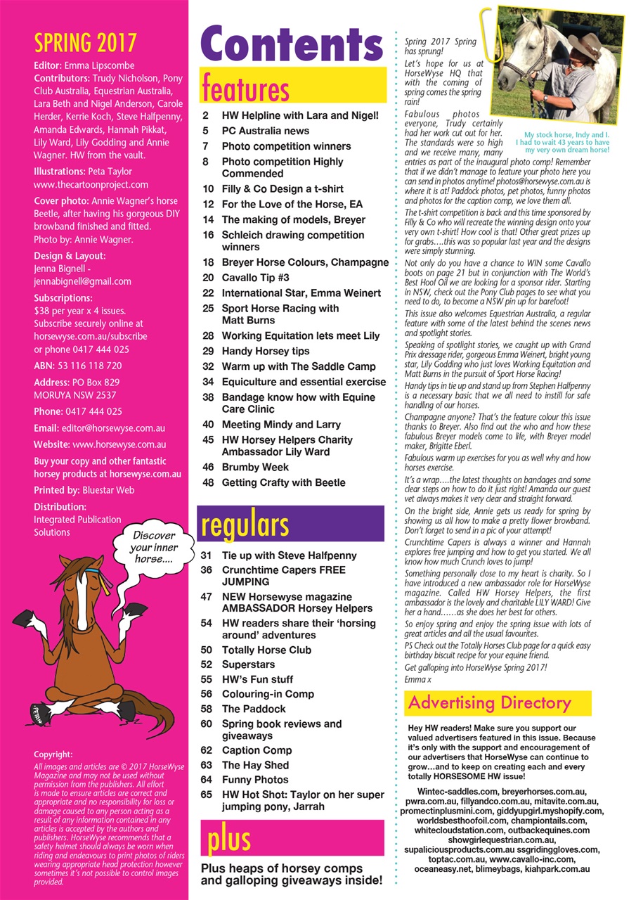 HorseWyse Magazine Preview Pages