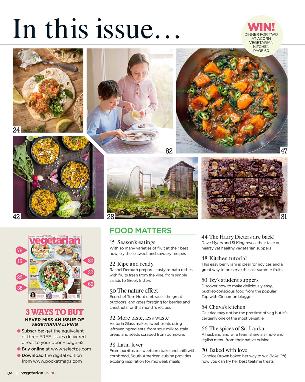 Vegetarian Living Preview Pages
