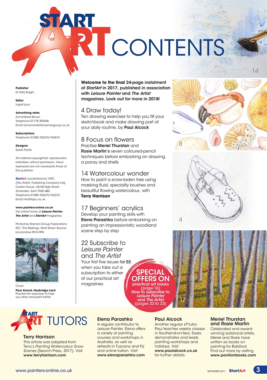 Start Art Preview Pages