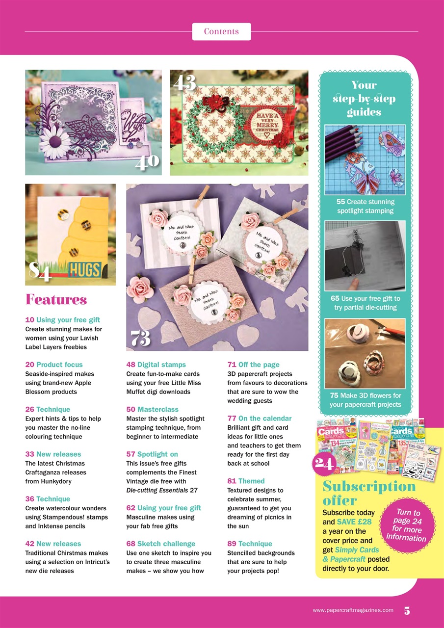 Simply Cards & Papercraft Preview Pages
