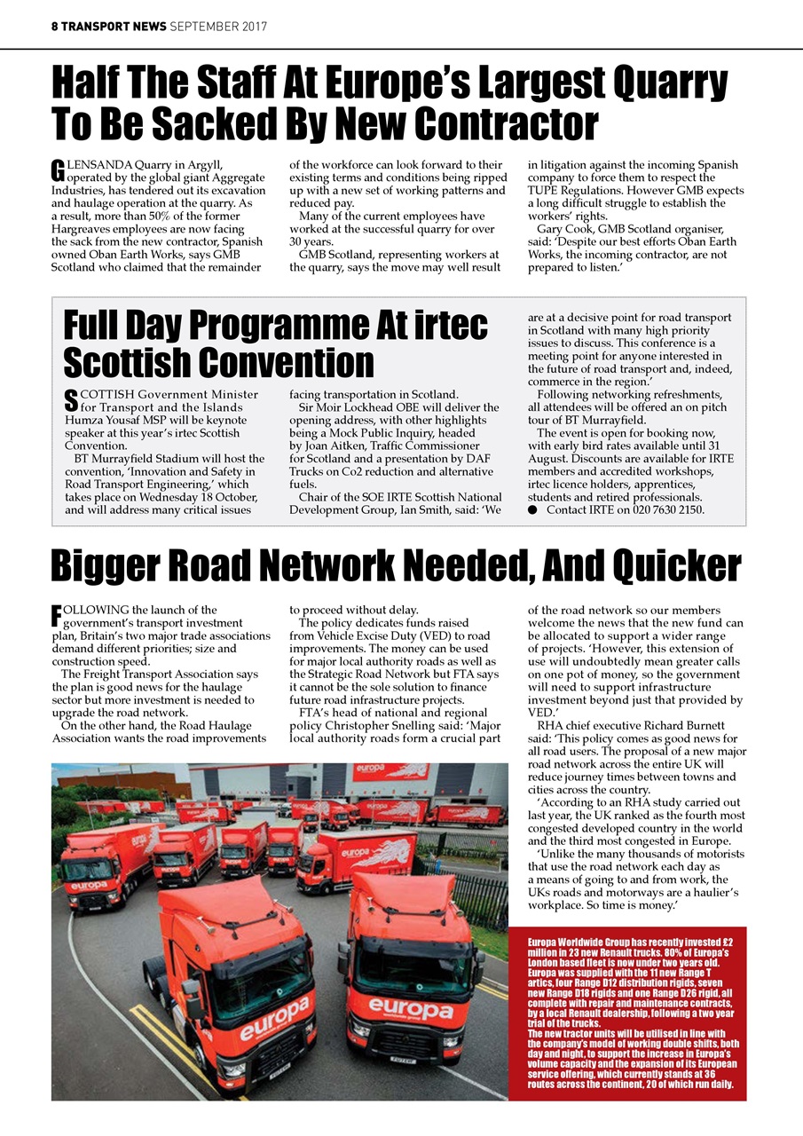 Transport News Preview Pages