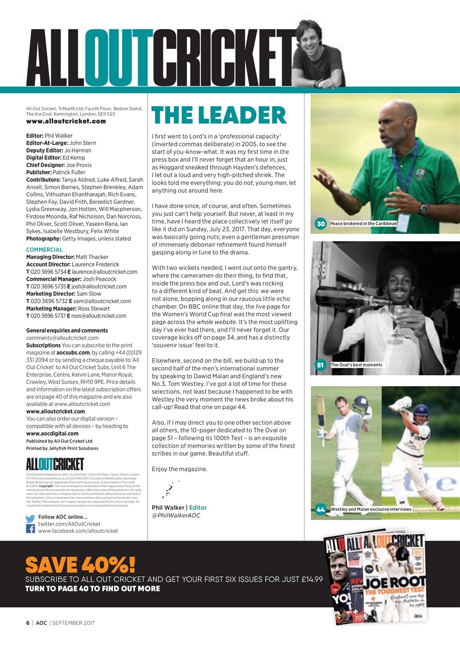 Wisden Cricket Monthly Preview Pages