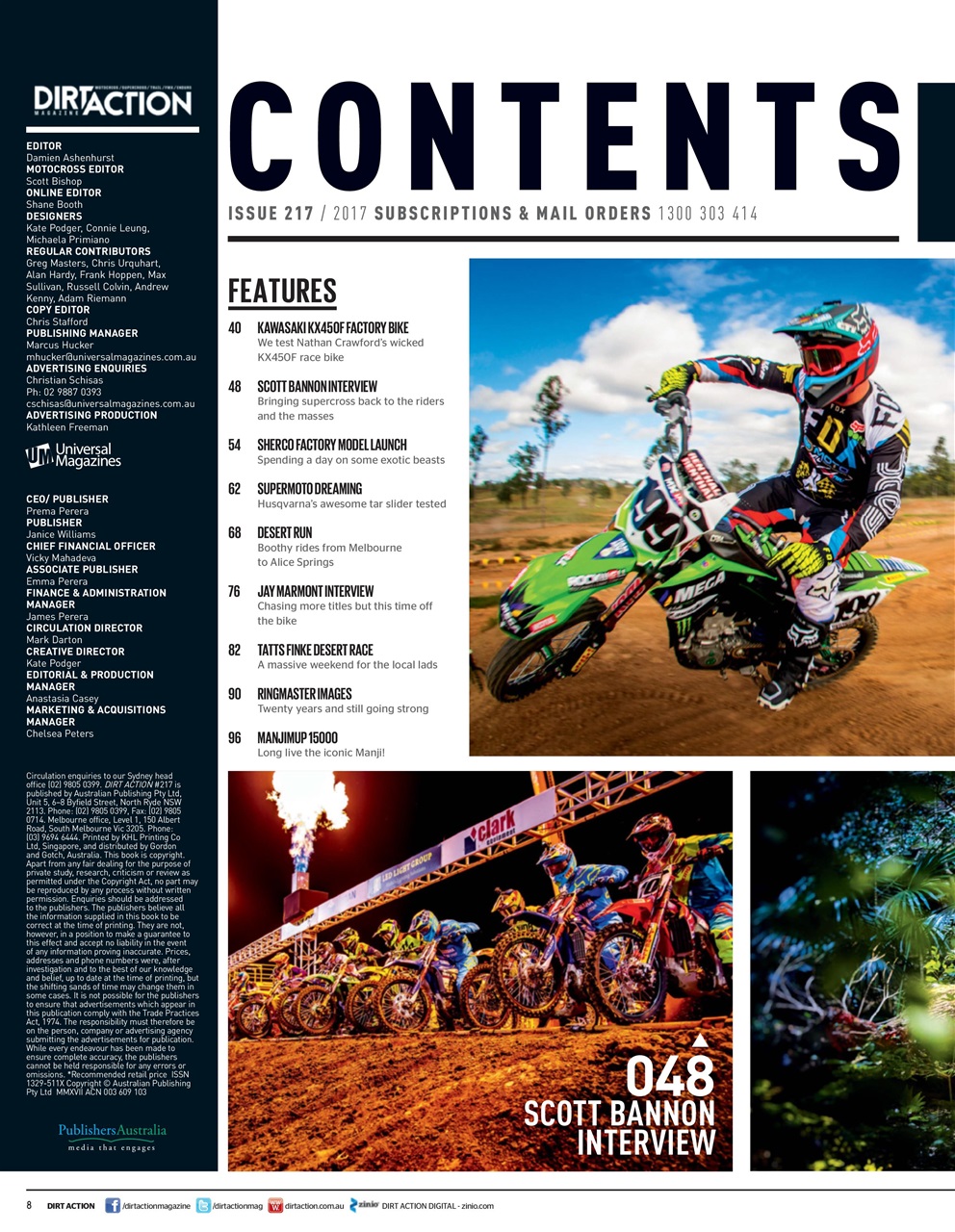Dirt Action Preview Pages