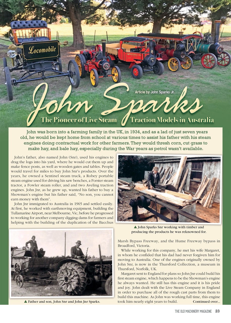 The Old Machinery Magazine Preview Pages