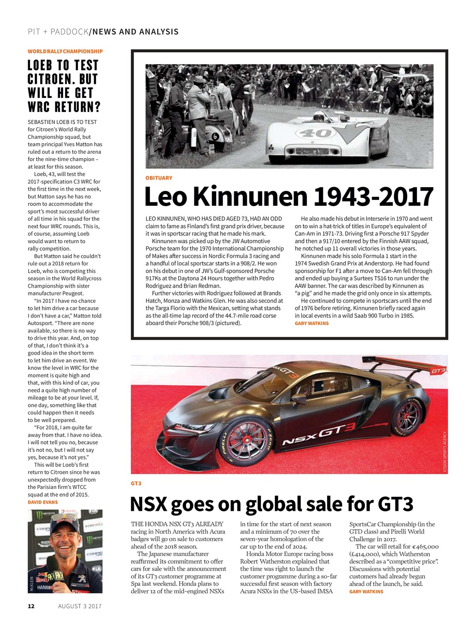 Autosport Preview Pages
