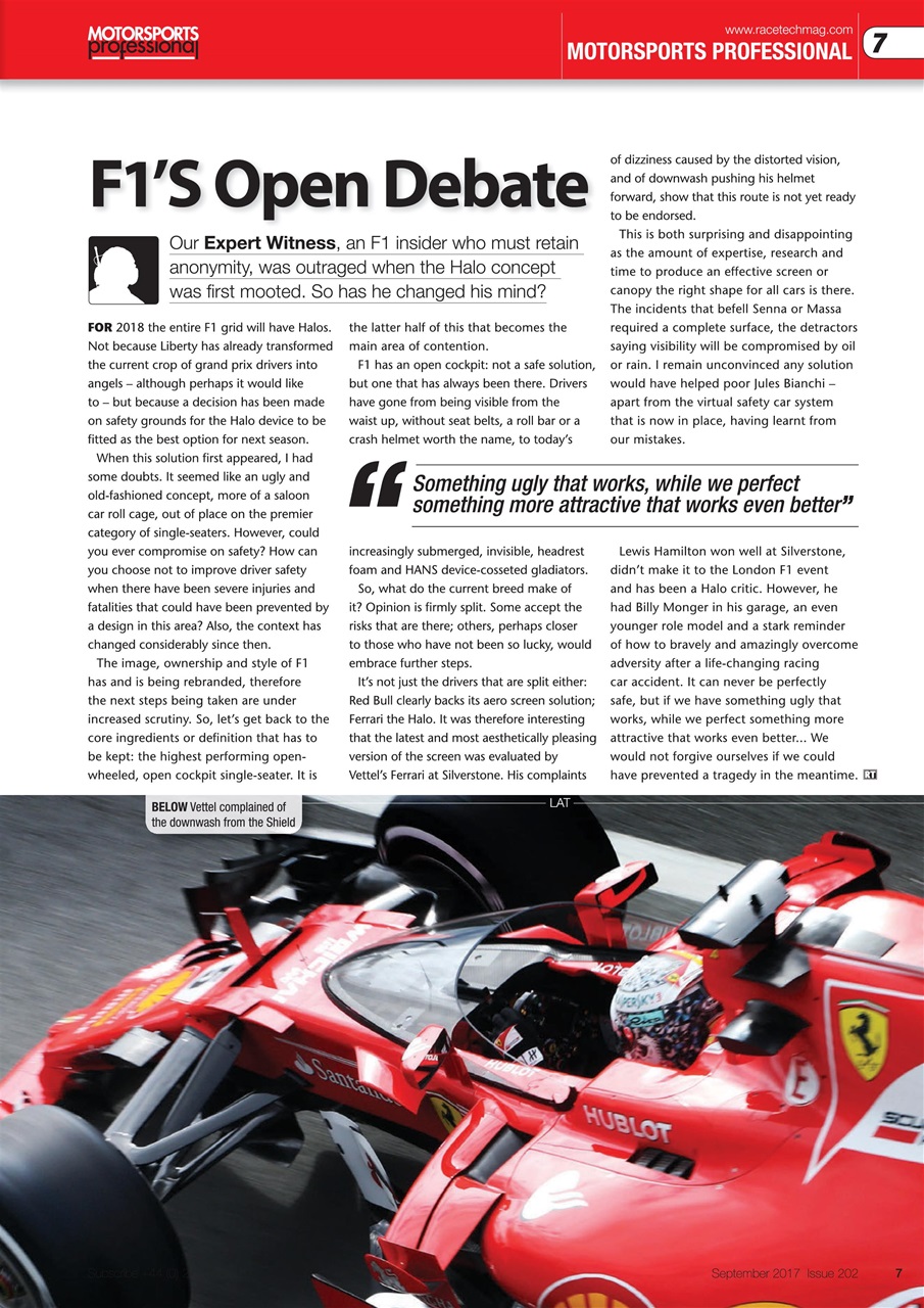 Race Tech Preview Pages
